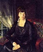 George Wesley Bellows Emma at the Window oil on canvas